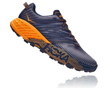 Hoka One One Speedgoat 4 - Tenis Corrida Largos Homem Pretas / Luz Douradas | PT-rhGajnP